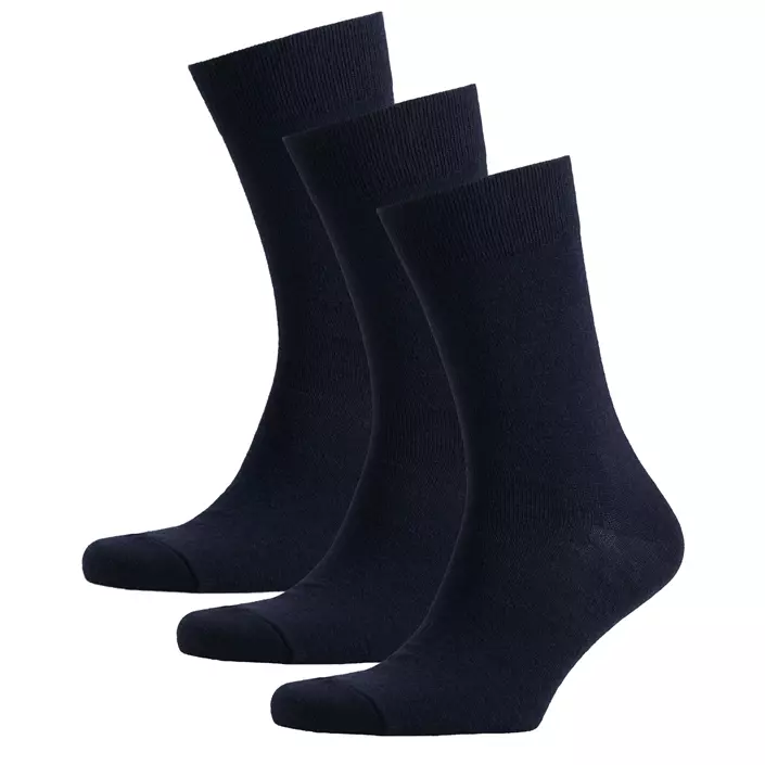 Westborn Basic 3-pack strumpor med ull, Navy, Navy, large image number 0