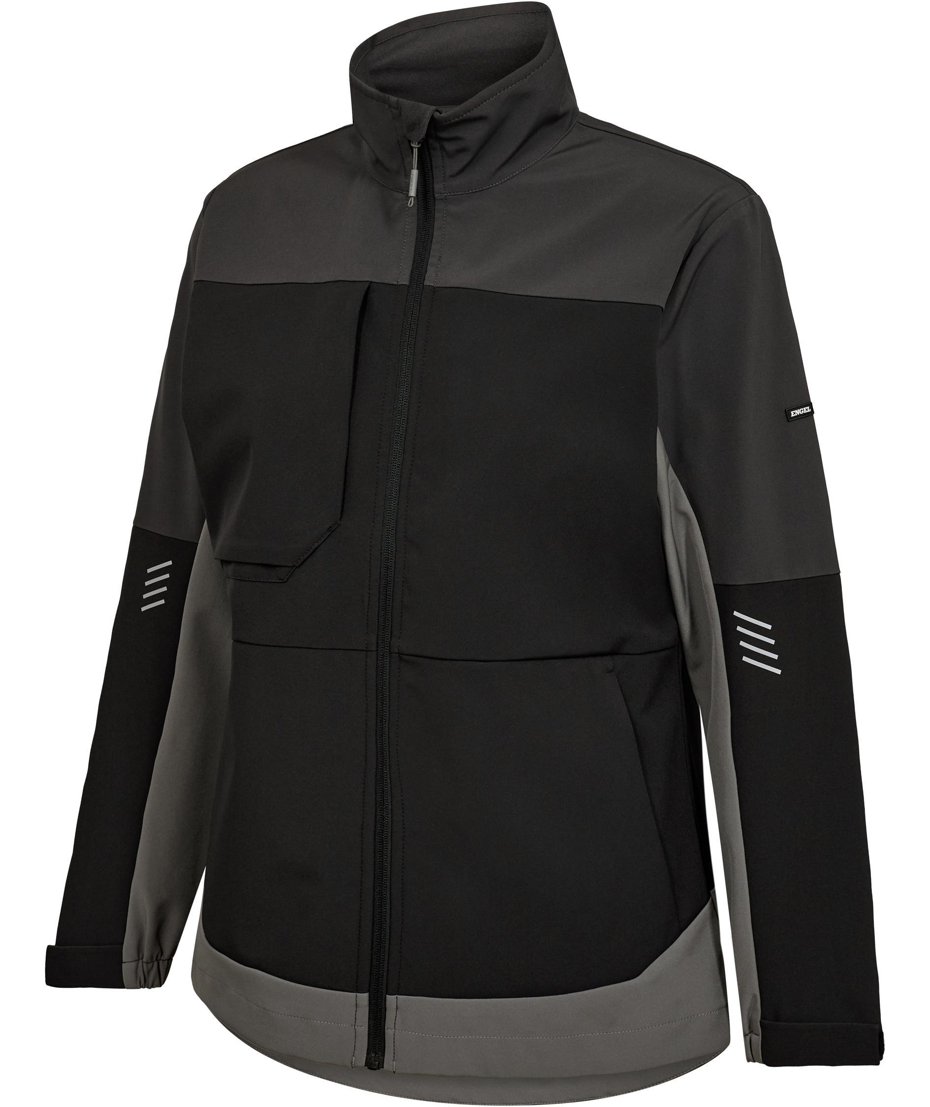 Engel Entire dame softshelljakke, Black/Anthracite Grey, large image number 5