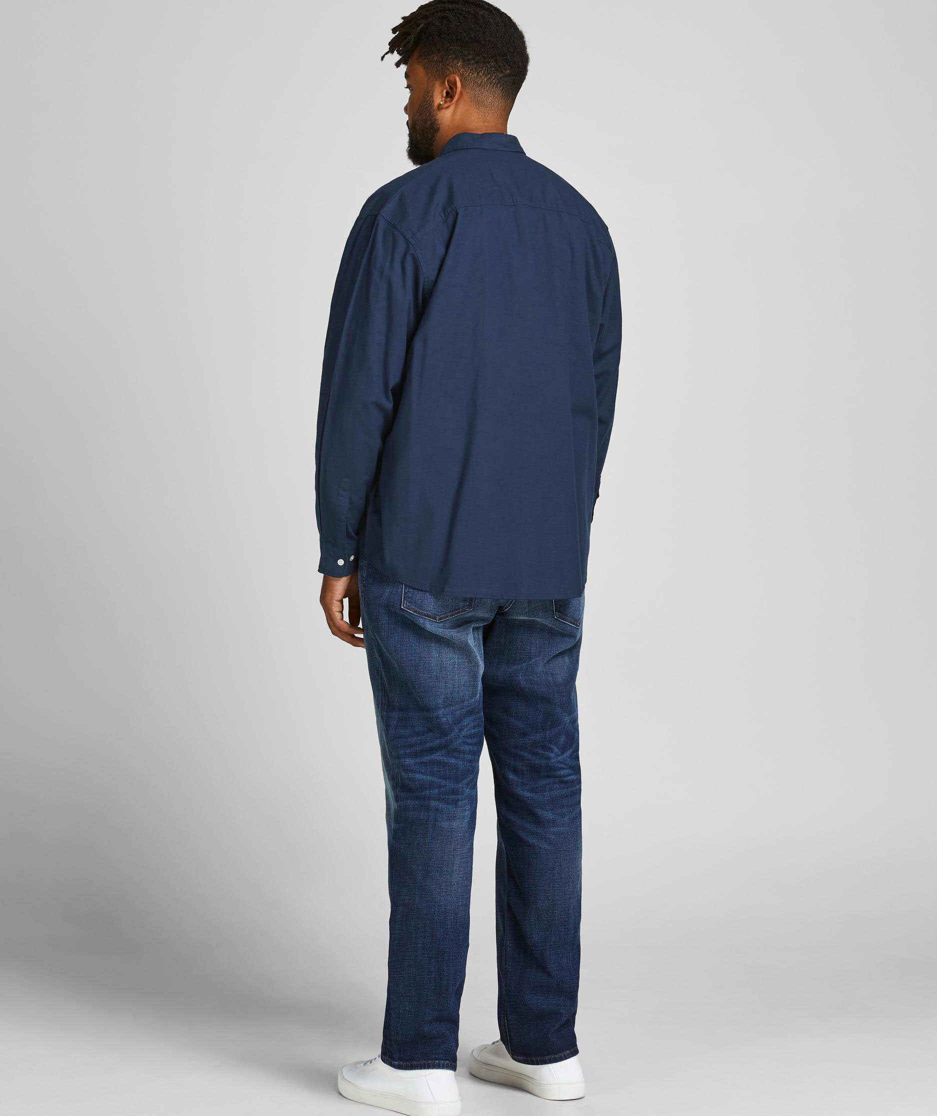 Jack & Jones JJEOXFORD Plus Size Regular Fit Hemd, Navy Blazer, large image number 6