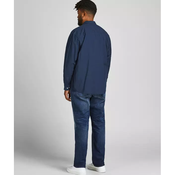 Jack & Jones JJEOXFORD Plus Size Regular Fit skjorte, Navy Blazer, large image number 6
