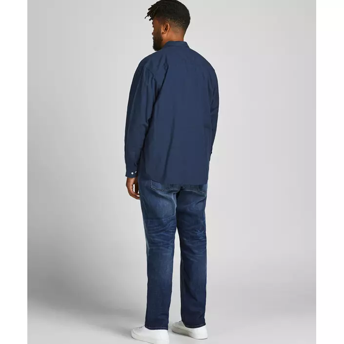 Jack & Jones JJEOXFORD Plus Size Regular Fit shirt, Navy Blazer, large image number 6