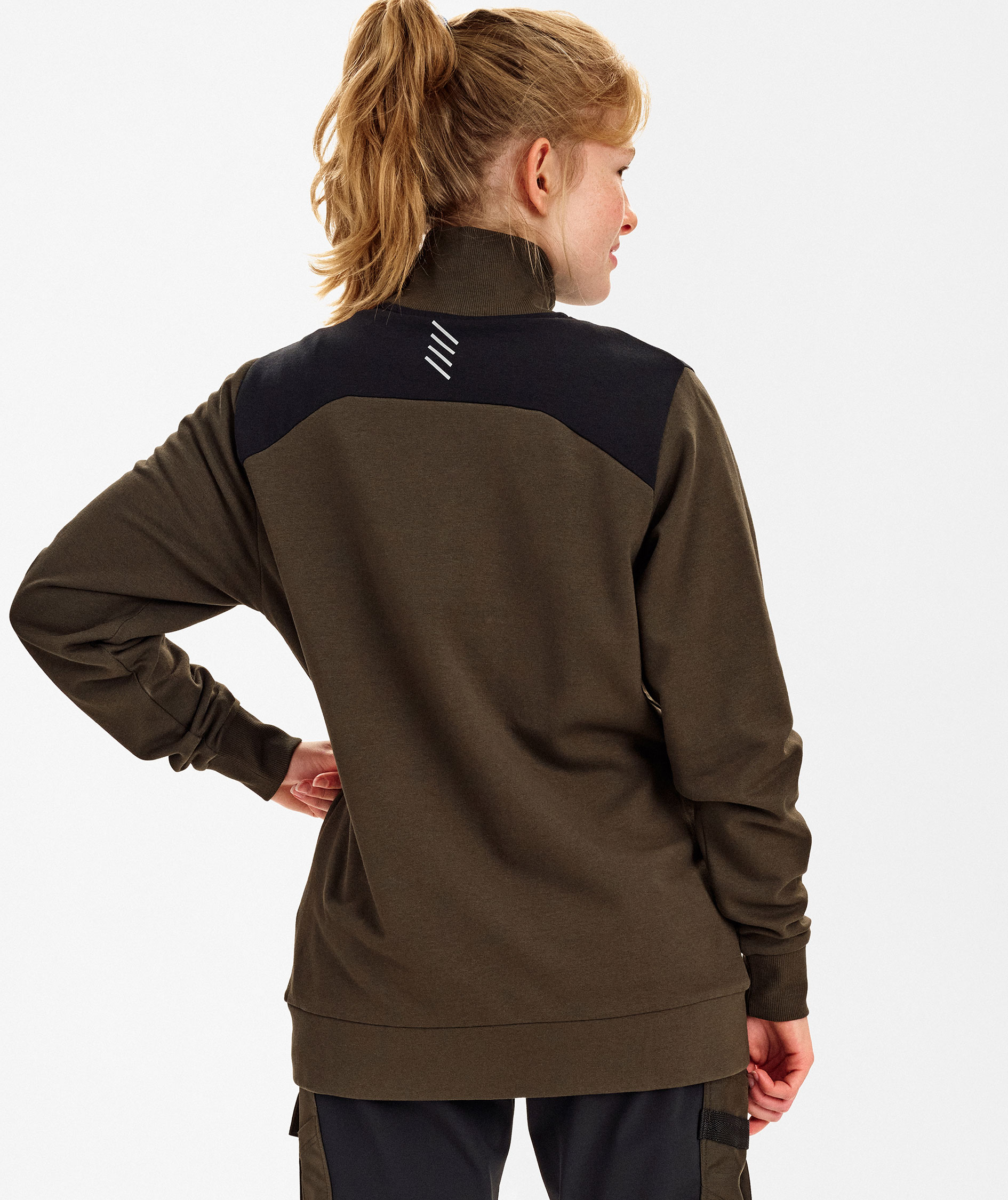 Engel Entire women's sweat cardigan, Forest Green/Black, large image number 4