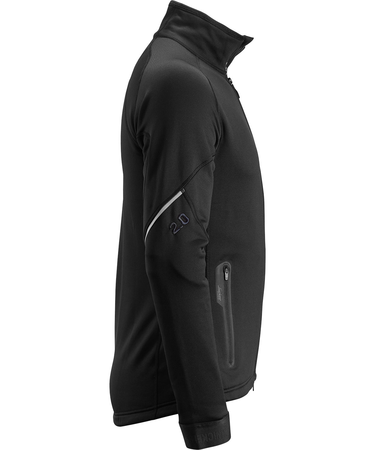 Snickers FlexiWork fleecejakke 8003, Sort, large image number 4