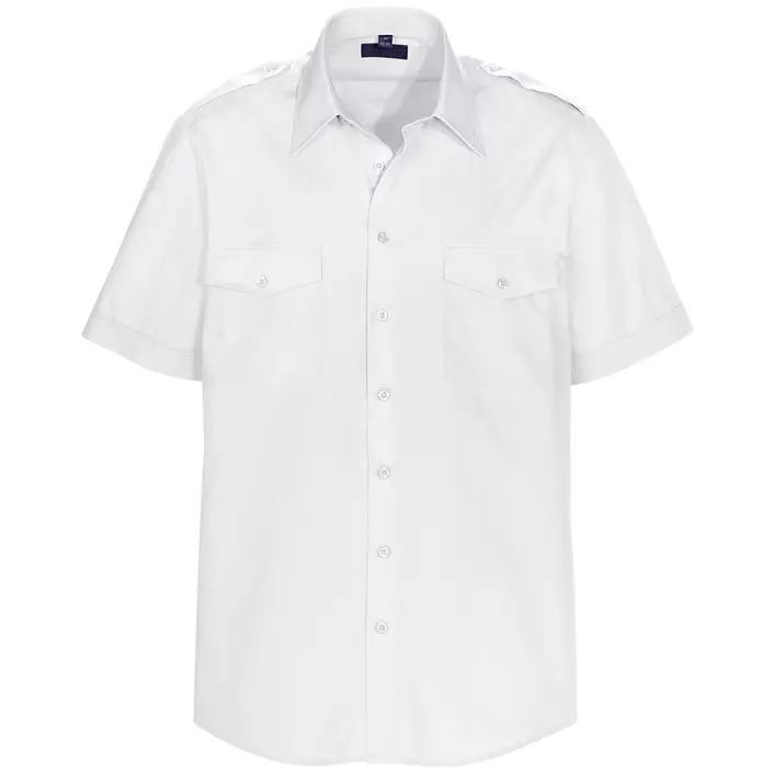 Derby of Sweden Maverick Comfort fit kortärmad pilotskjorta, White, large image number 0