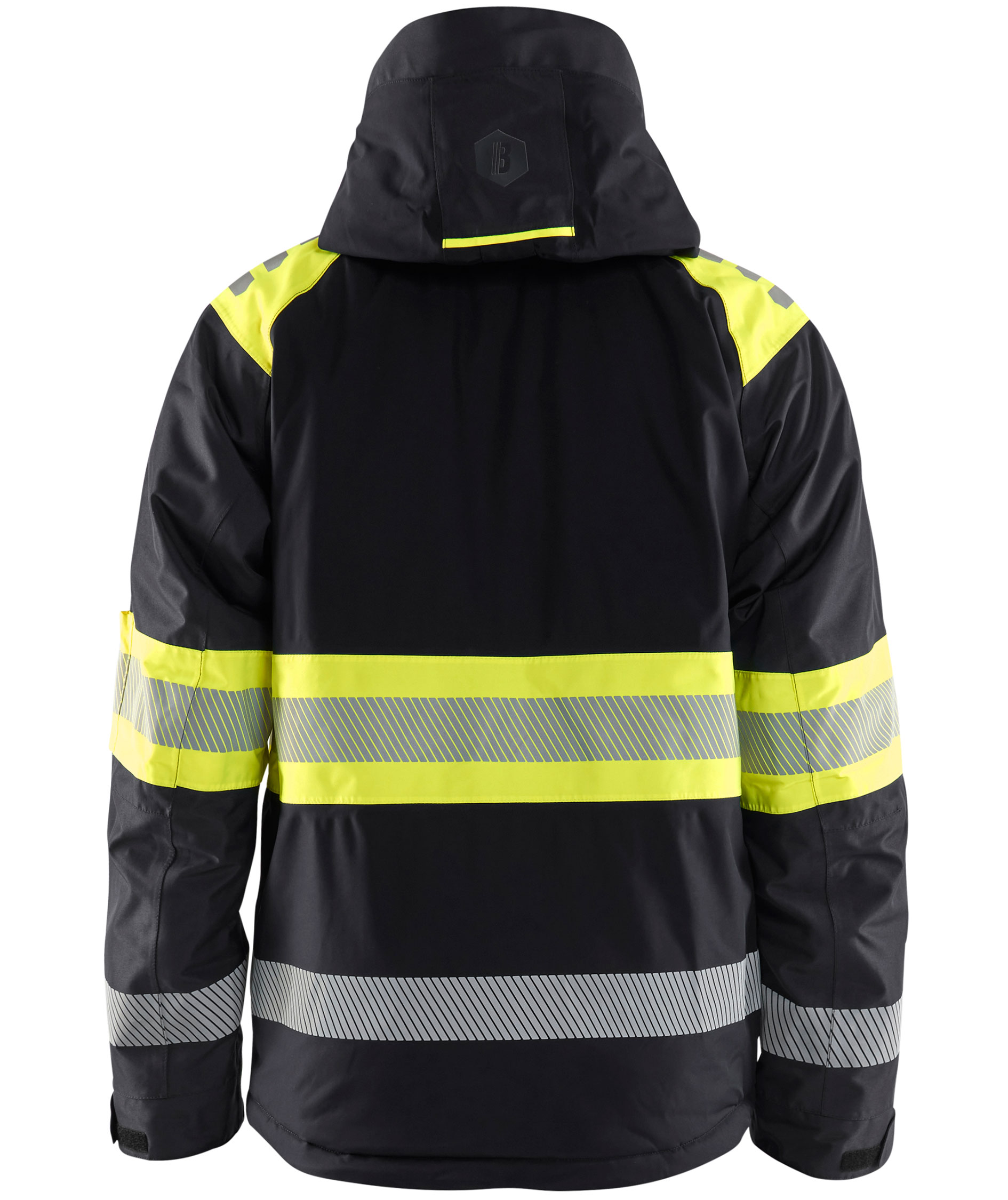 Bl&aring;kl&auml;der vinterjakke, Sort/Hi-Vis Gul, large image number 2