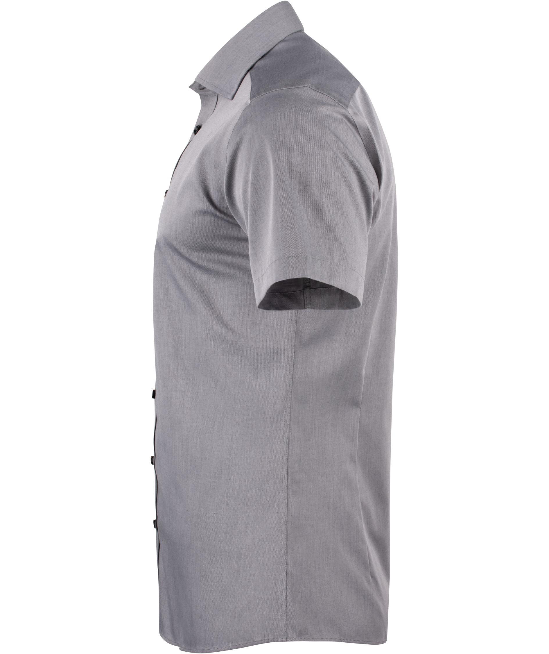 J. Harvest & Frost Twill Yellow Bow 50 Slim fit shortsleeved shirt, Grey, large image number 2