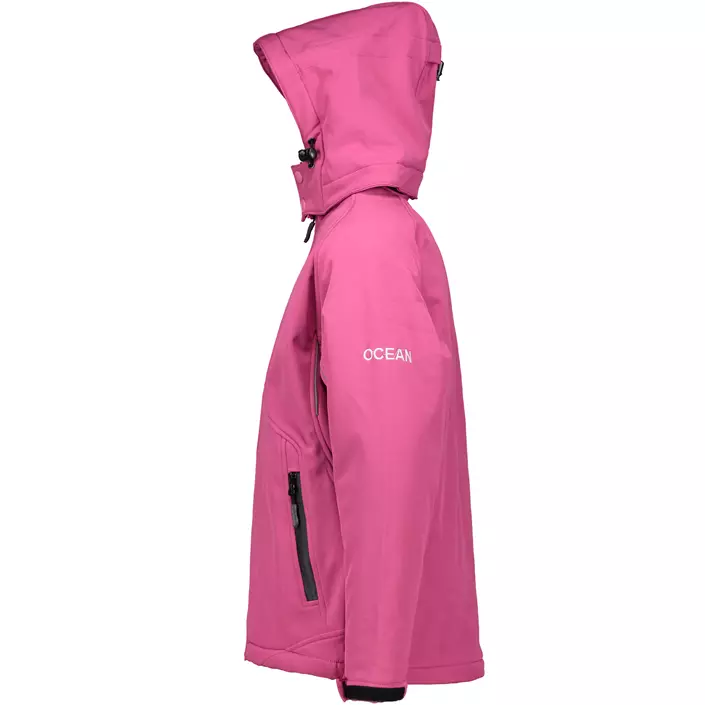 Ocean softshelljakke til børn, Fuchsia, large image number 2