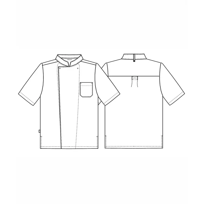 Kentaur short-sleeved  chefs jacket, Mocca, large image number 2