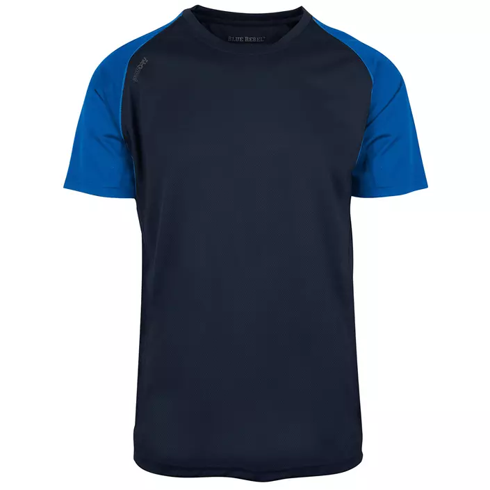Blue Rebel Dragon Kontrast  T-shirt, Marinblå, large image number 0
