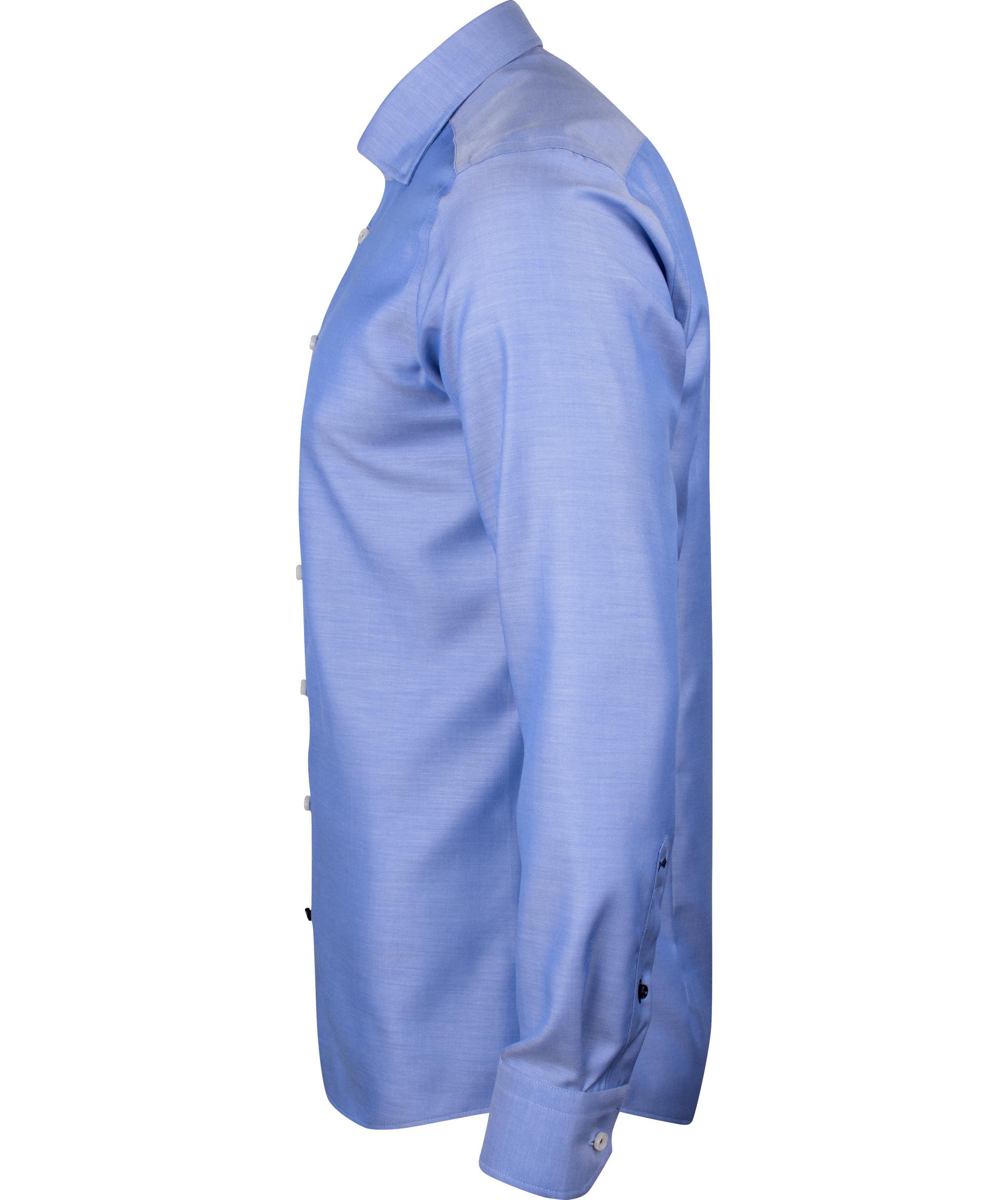 J. Harvest & Frost Twill Red Bow 122 slim fit skjorte, Mid Blue, large image number 2