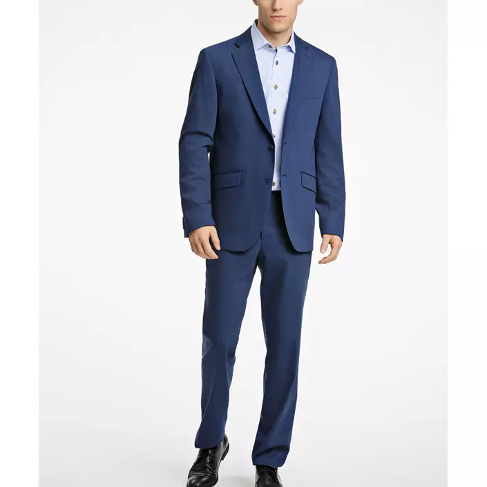 Lindbergh Modern fit kavaj med ull, Mid Navy Mel, large image number 1