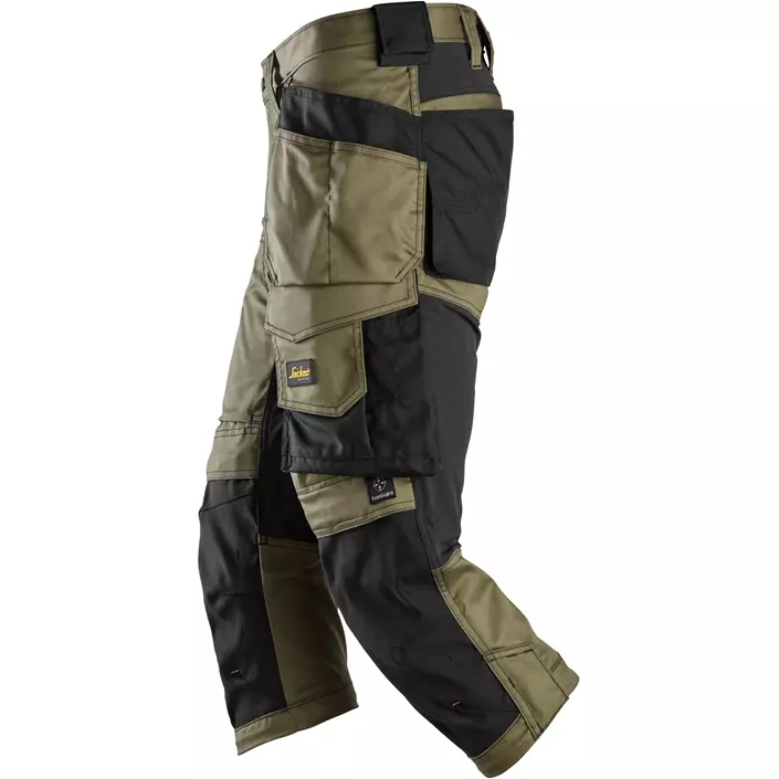 Snickers AllroundWork håndværkerknickers 6142, Khaki Green/Black, large image number 5