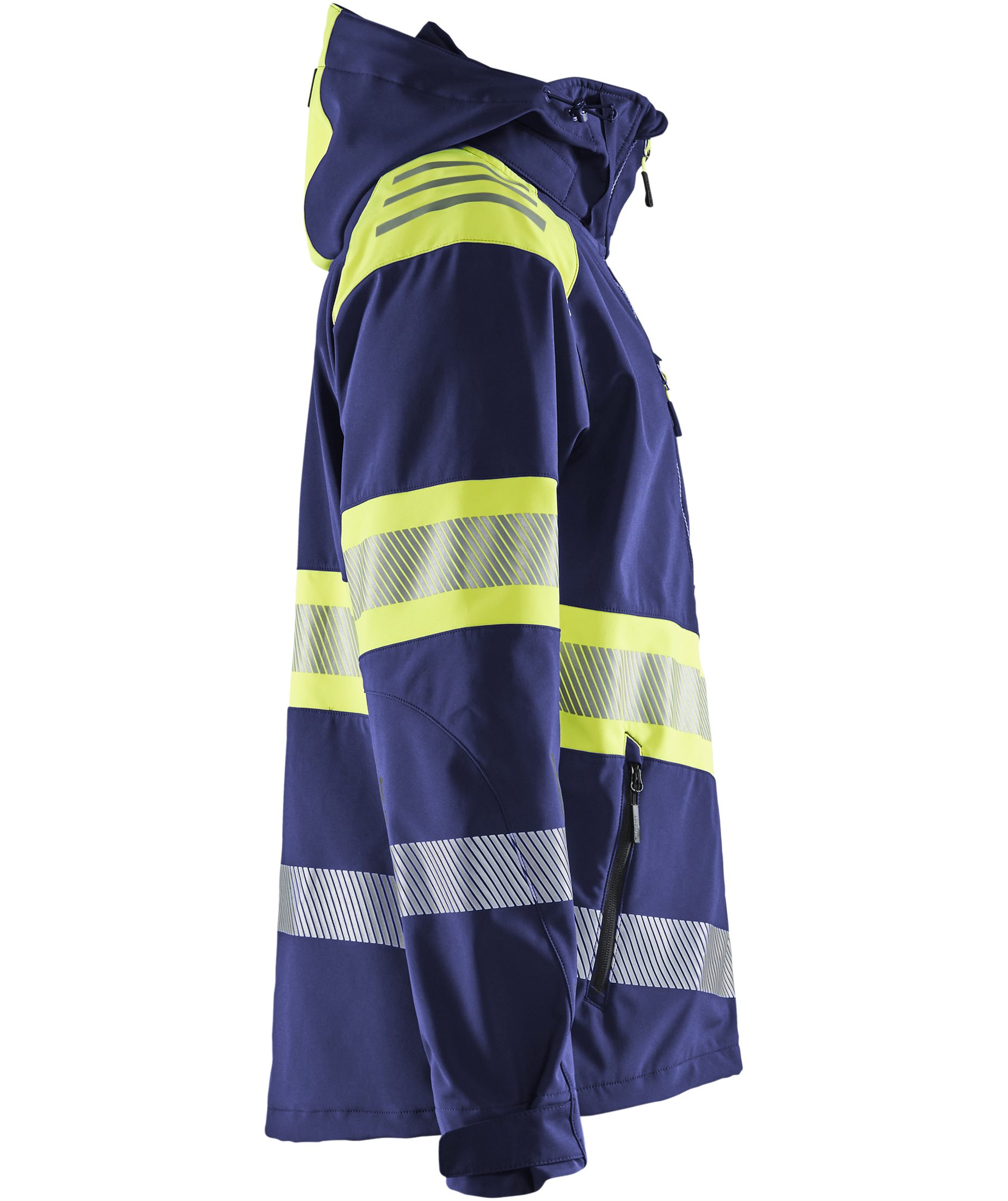 Bl&aring;kl&auml;der softshelljacka, Marin/Hi-Vis gul, large image number 3
