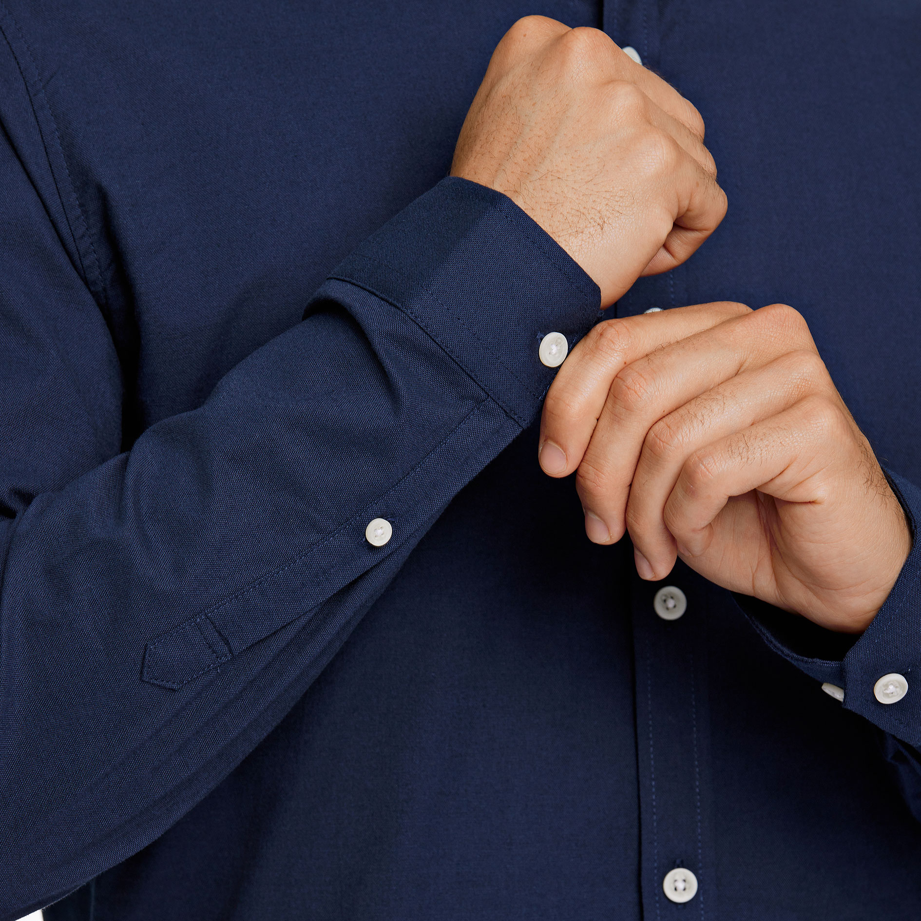 Lindbergh Oxford Superflex Hemd, Navy Mix, large image number 4