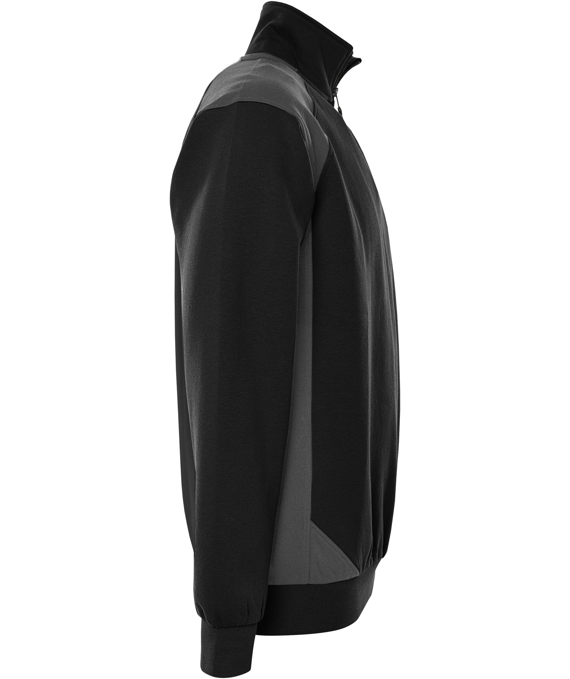 Fristads half zip Sweatshirt 7048 GSM, Schwarz/Grau, large image number 4