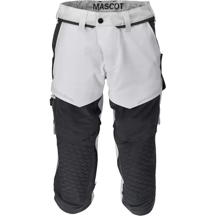 Mascot Customized 3/4-Arbeitshose full stretch, Weiß/Steingrau, large image number 0