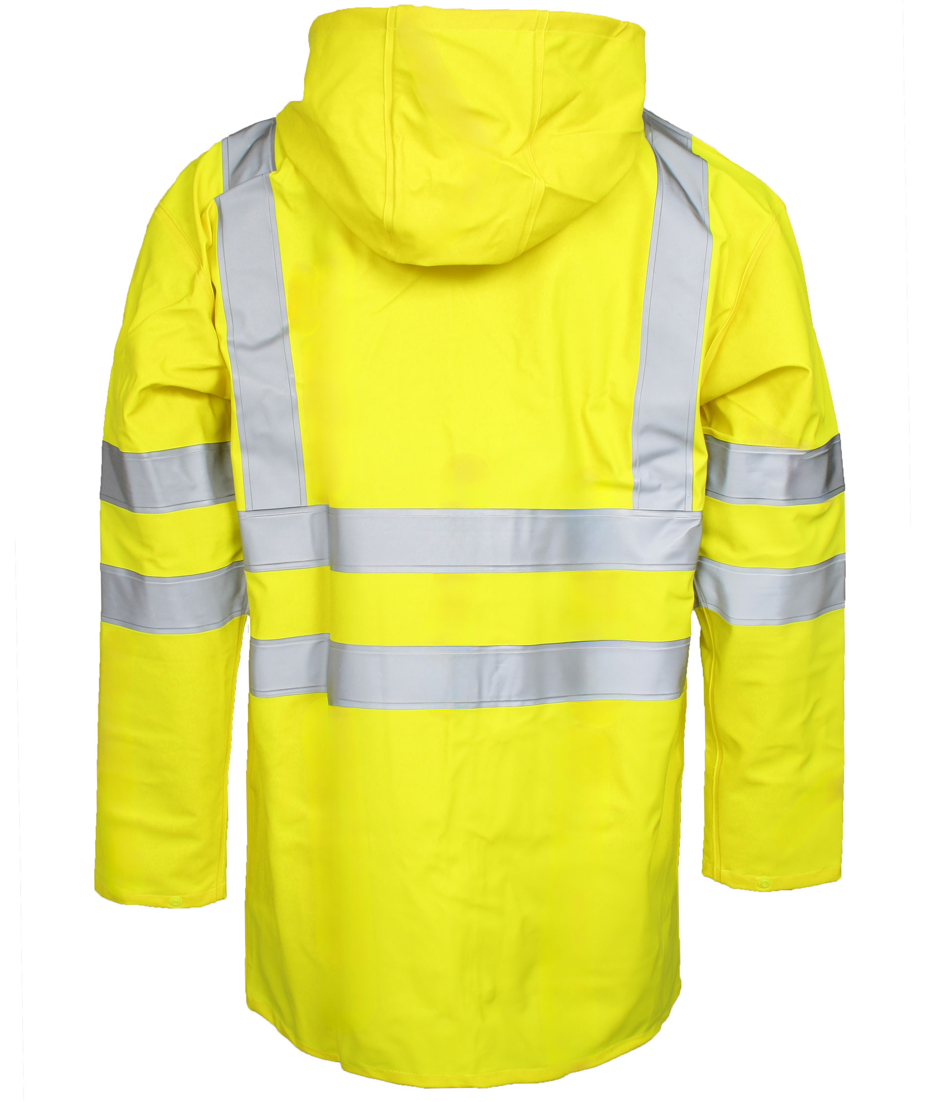 Lyngs&oslash;e PU/PVC rain jacket, Hi-Vis Yellow, large image number 2