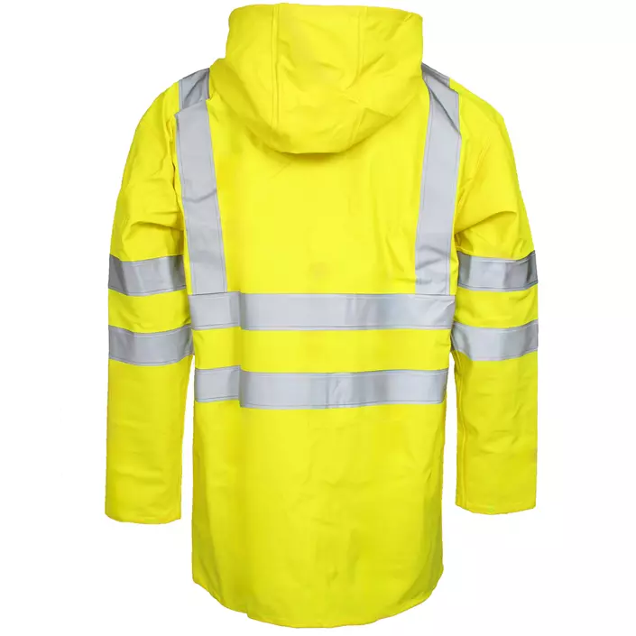 Lyngsøe PU/PVC regnjakke, Hi-Vis Gul, large image number 2
