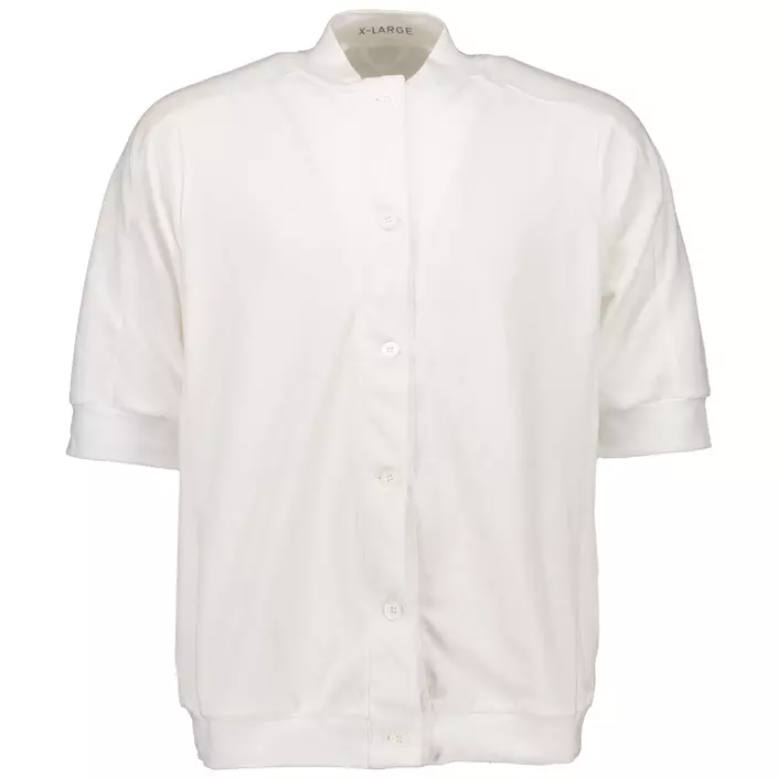Jyden Workwear velour cardigan, Hvid, Hvid, large image number 0