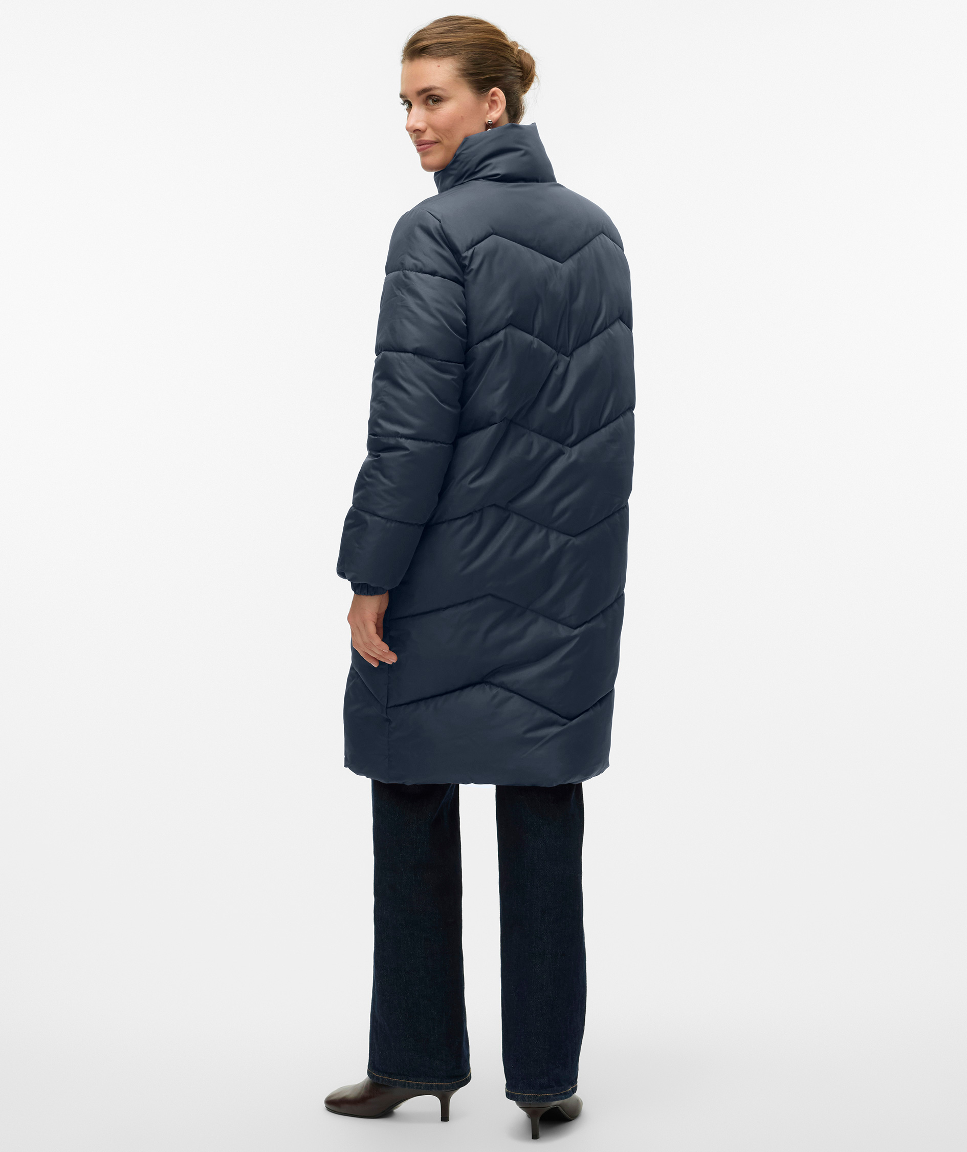 Vero Moda VMLIGARIO women's long quilted jacket, Navy Blazer, large image number 2