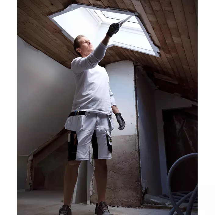 Snickers AllroundWork hantverksshorts 6151, White/black, large image number 1