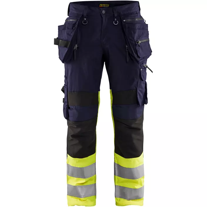 Blåkläder håndverksbukse X1900, Marine/Hi-Vis gul, large image number 0
