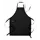 Segers 5986 bib apron, Black, Black, swatch