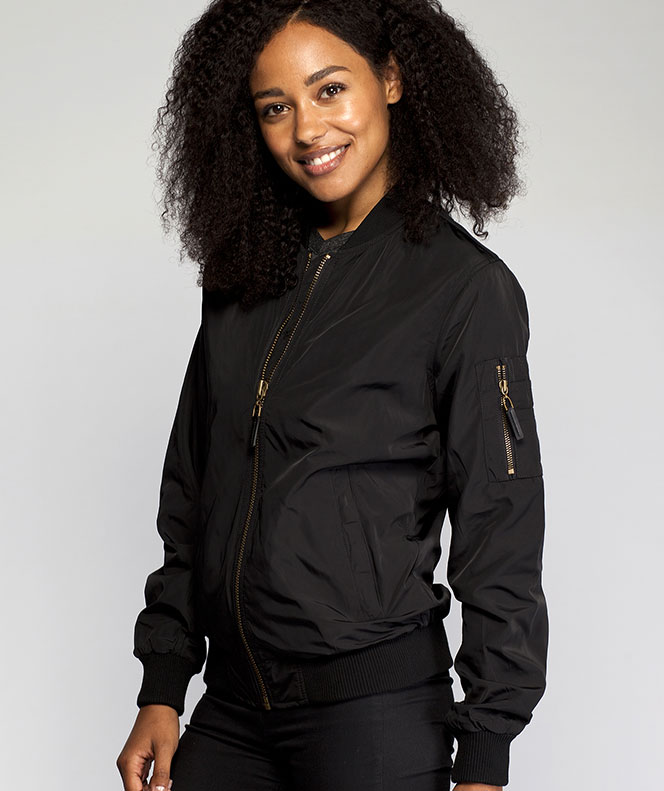 IK women's bomber jacket, Black, large image number 3