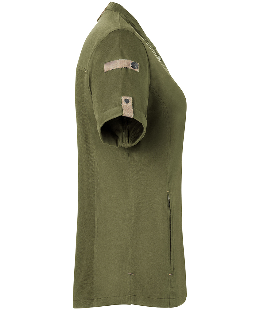 Karlowsky Green-Generation short sleeved chefs jacket, Moss green, large image number 4