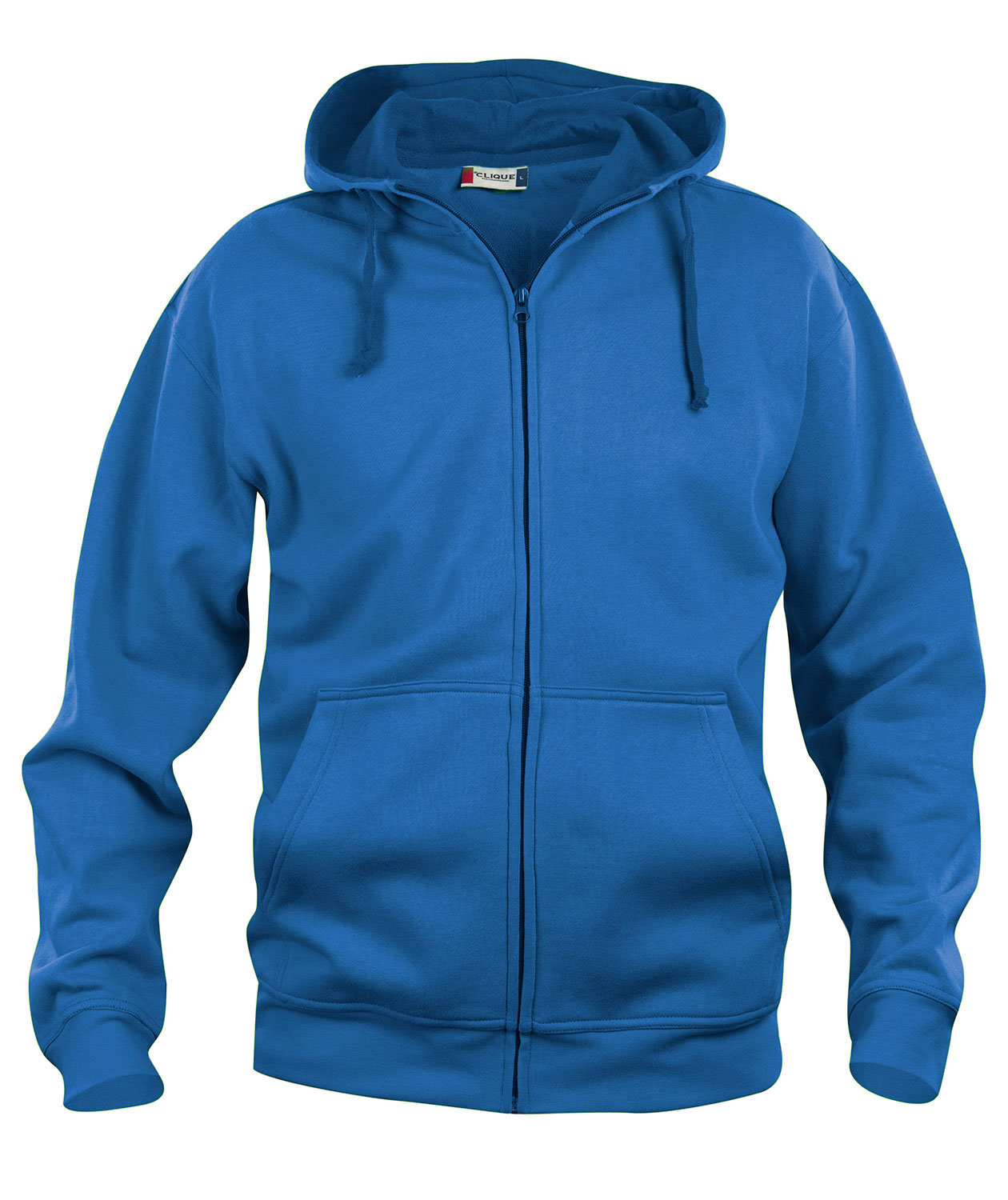Clique Basic Hoody hoodie with full zipper, Royal Blue, Royal Blue, swatch