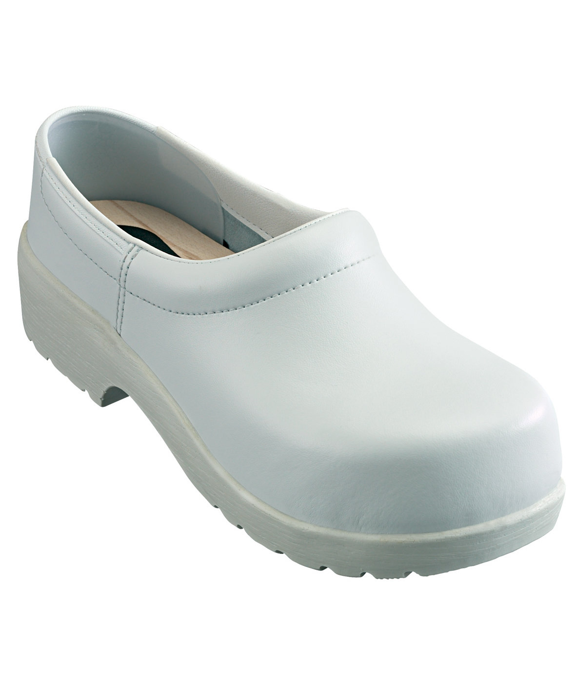 Euro-Dan PU-Wood safety clog S3, White