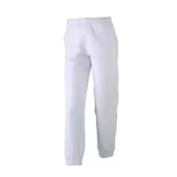 James & Nicholson Jogging trousers for kids, White