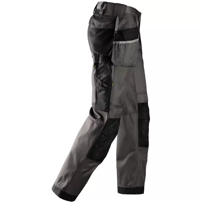 Snickers craftsman’s work trousers DuraTwill 3212, Grey Melange/Black, large image number 3