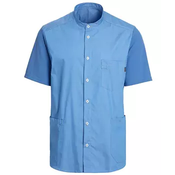 Kentaur kortärmad pique skjorta, Blåmelerad