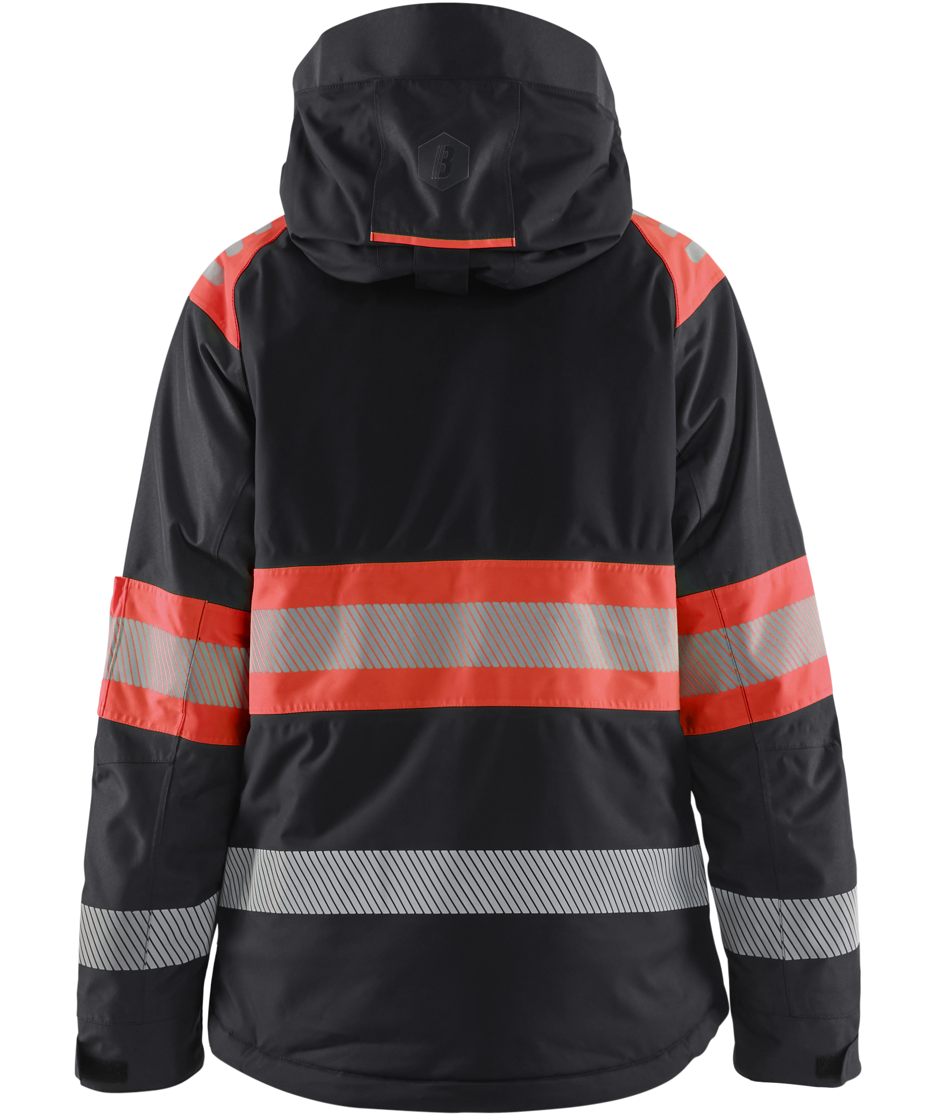 Bl&aring;kl&auml;der Damen Winterjacke, Schwarz/Hi-Vis Rot, large image number 2