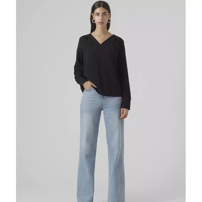 Vero Moda VMLENA dame bluse, Black, large image number 1
