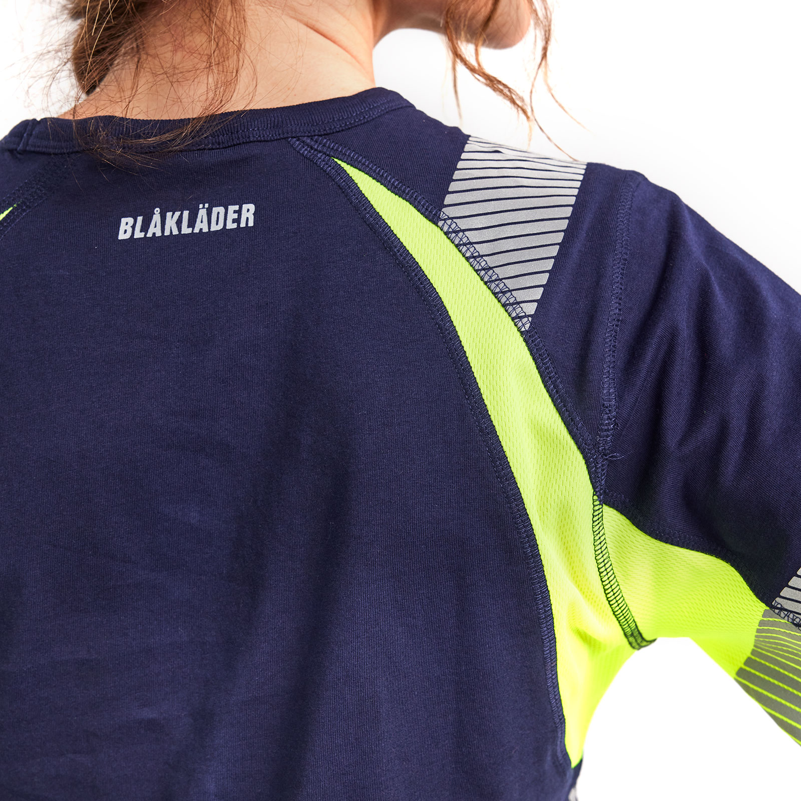 Bl&aring;kl&auml;der women's T-shirt, Marine/Hi-Vis yellow, large image number 5