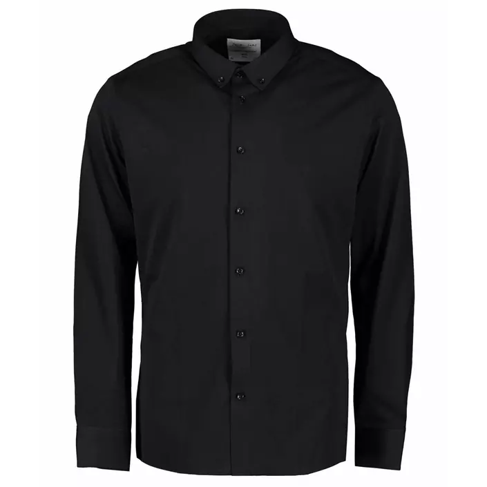 Seven Seas Slim fit jerseyshirt, Black, large image number 0