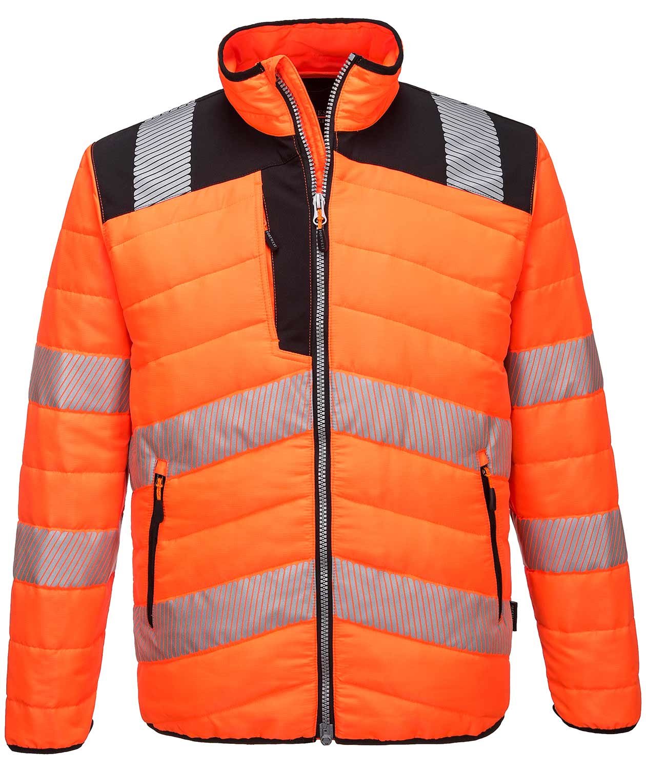 Portwest Baffle work jacket, Hi-Vis Orange/Black, large image number 0