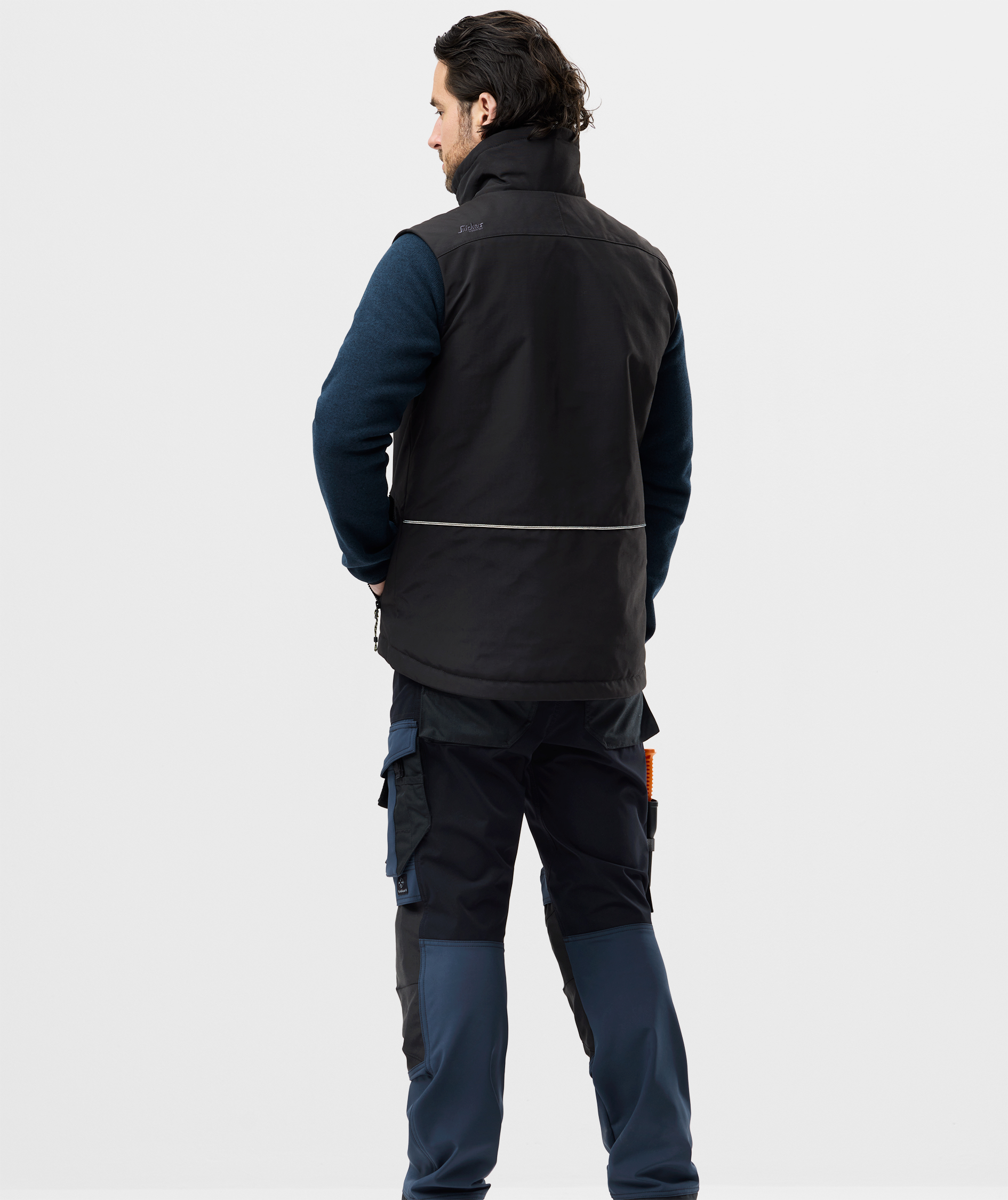 Snickers&nbsp;AllroundWork lined vest 4558, Black, large image number 3
