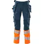 Mascot Accelerate Safe craftsman trousers Full stretch, Dark Petroleum/Hi-Vis Orange