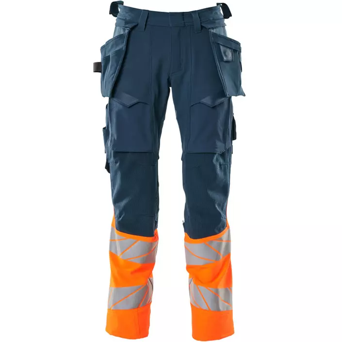 Mascot Accelerate Safe craftsman trousers Full stretch, Dark Petroleum/Hi-Vis Orange, large image number 0
