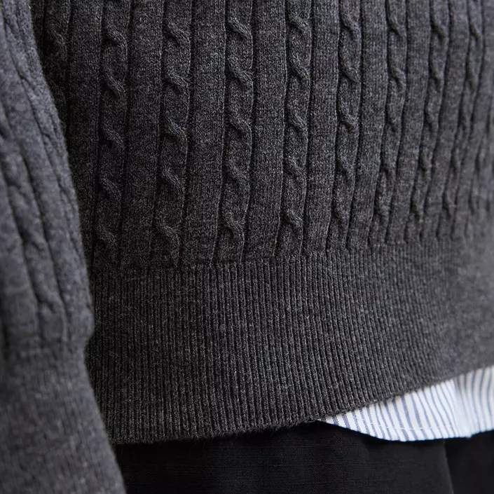 Jack & Jones JJEEMIL striktrøje, Dark Grey Melange, large image number 3