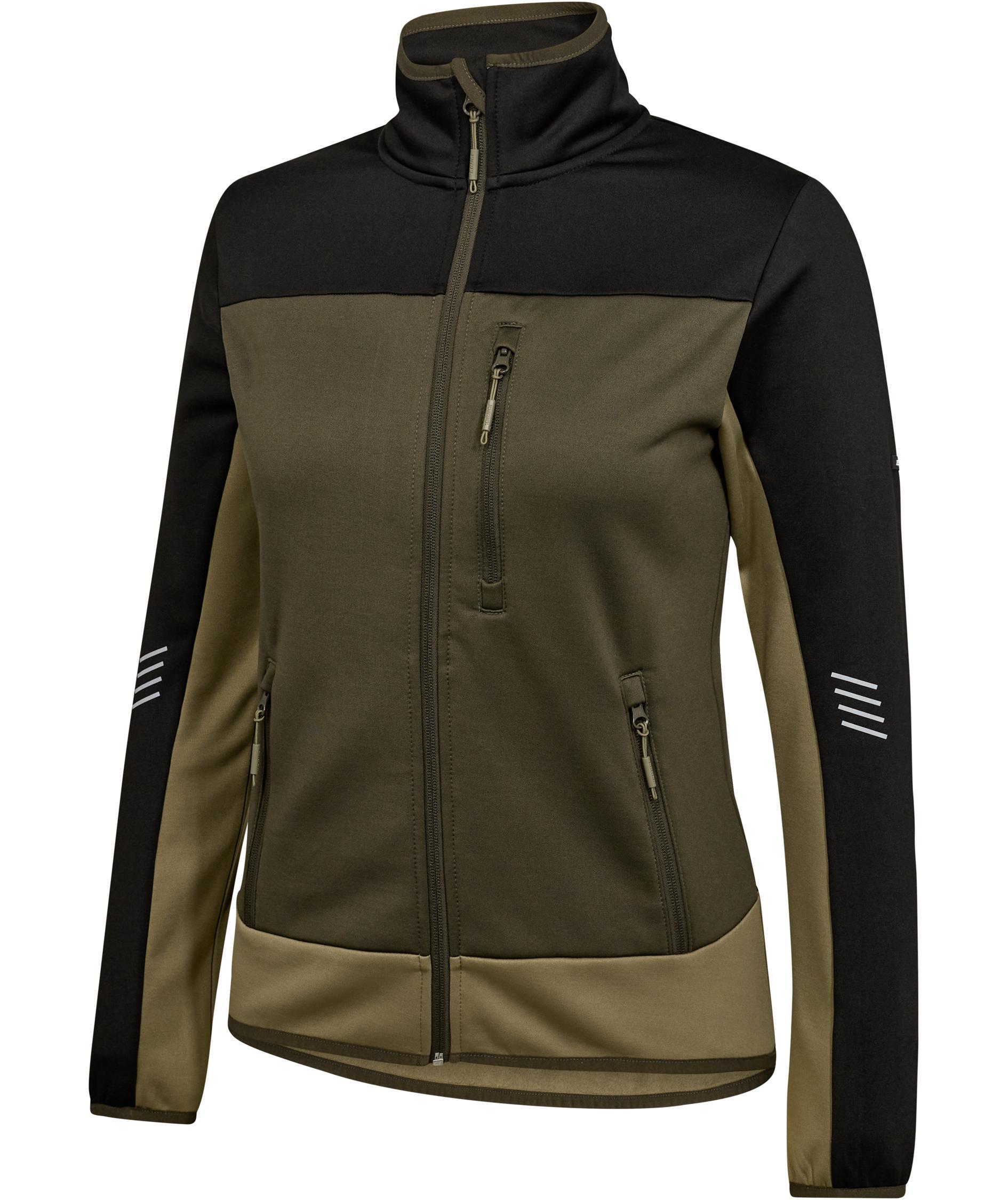 Engel Entire Damen midlayer Cardigan, Forest Green/Black, large image number 5