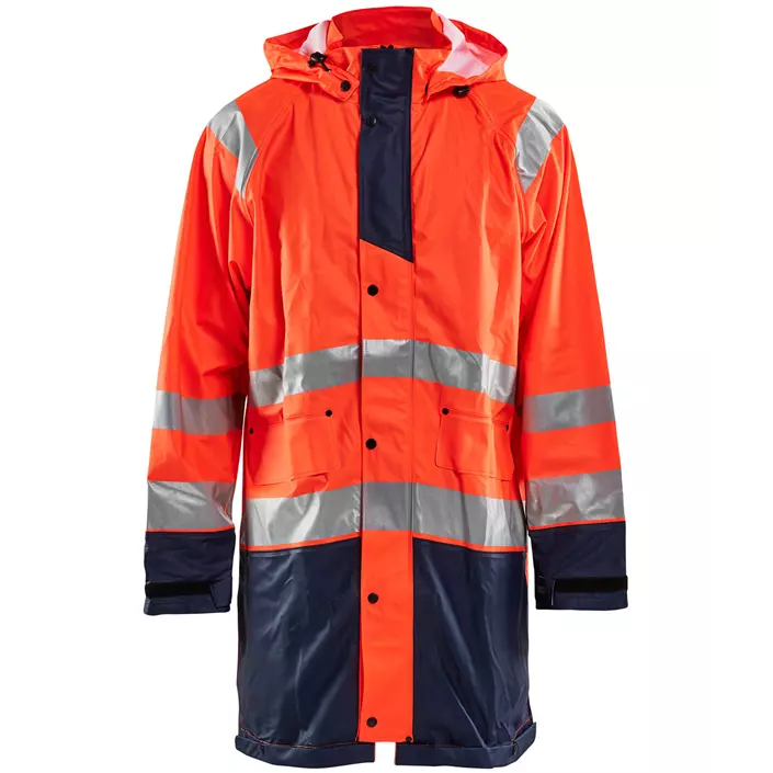 Blåkläder regnrock, Orange/Marinblå, large image number 0