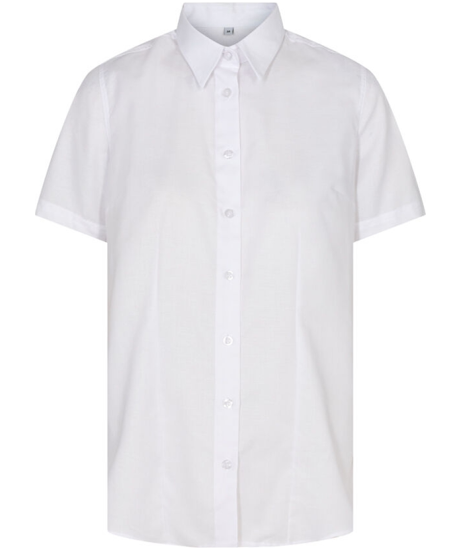 Angli Oxford women's short-sleeved slim fit shirt, White, large image number 0