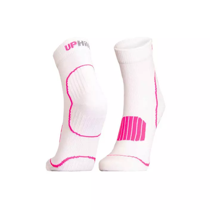 UphillSport Front Laufsocken, Weiss/Rosa, large image number 1