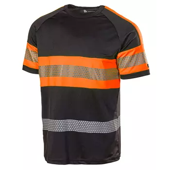 L.Brador 6110P arbeids T-skjorte, Svart/Oransje