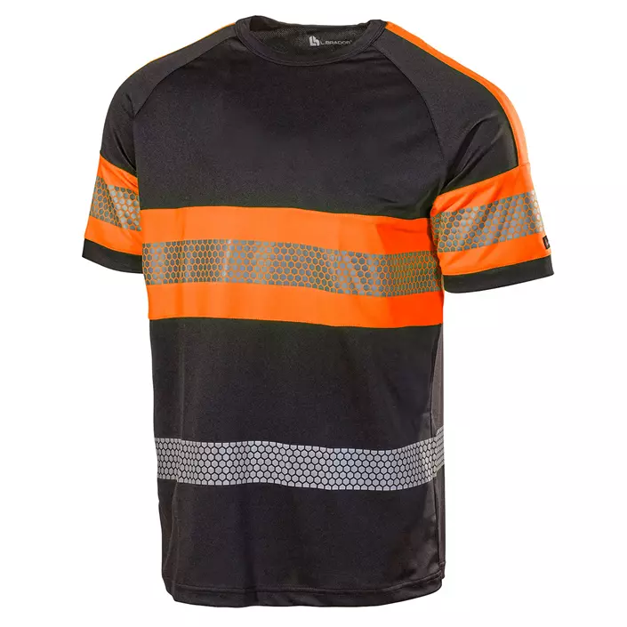 L.Brador 6110P arbejds T-shirt, Sort/Orange, large image number 0