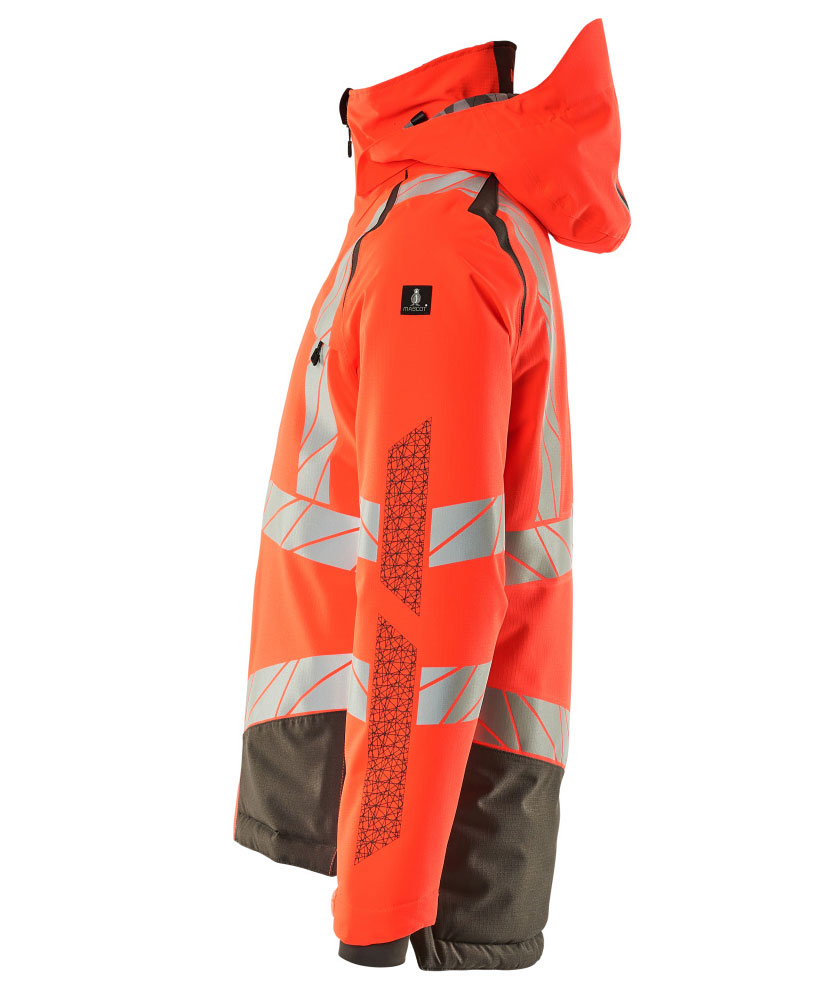 Mascot Accelerate Safe vinterjakke, Hi-vis r&oslash;d/M&oslash;rk antrasitt, large image number 3